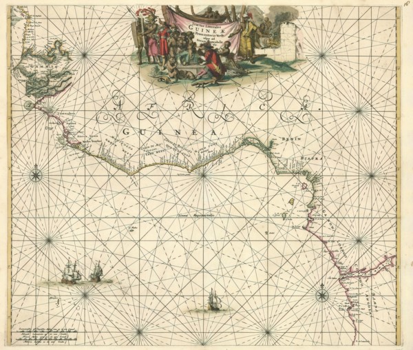 Map, Tractus littorales Guineae a Promontorio Verde usque ad Sinum Catenbelae, Copperplate print