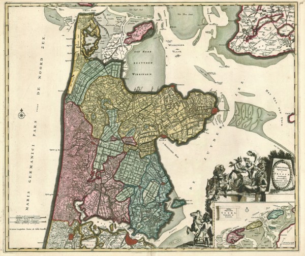 Map, Hollandiae Septentrionalis & Frisiae Occidentalis accuratissima delineatio, Joachim Ottens