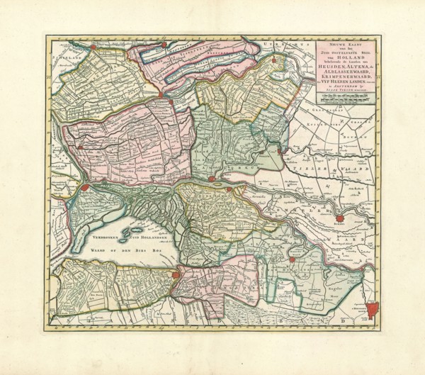Map, Nieuwe kaart van het Zuid Oostelykste deel van Holland, behelzende de landen van Heusden,