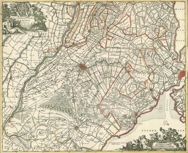 Map, Ultraiectini Dominii tabula, Nicolaes Jansz. Visscher (1649-1702), Copperplate print