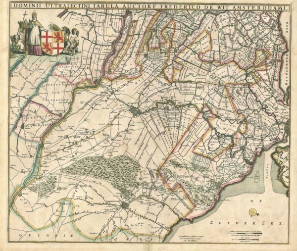 Map, Dominii Ultraiectini tabula, Frederick de Wit (1630-1706), Copperplate print