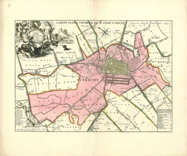Map, Ultrajecti ejusdemque territorii delineatio geometrica, C. Specht (fl. 1695-1726), Copperplate