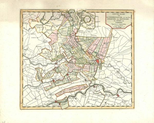 Map, Nieuwe kaart van het Nederkwartier, en van het kwartier van Montfoort, des Stichts van