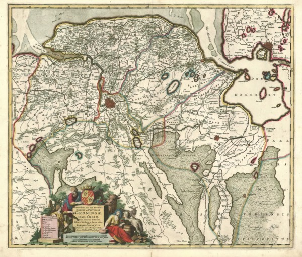 Map, Corectissima nec non novissima dominii et provinciae Groningae et Omlandiae tabula, Frederick