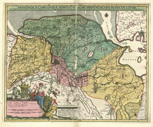 Map, Groningae et Omlandiae Dominium vulgo De Provincie van Stadt en Lande, cum subjacent. Territ.
