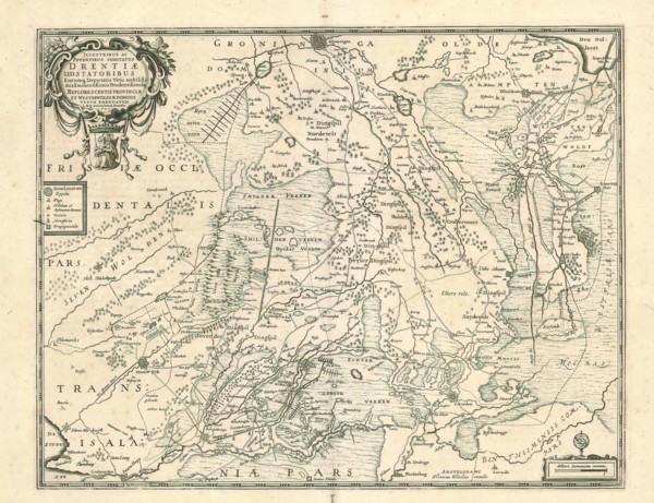 Map, Illustribus ac potentibus comitatus Drentiae D.D. Statoribus ... Reflorescentis Provinciae et