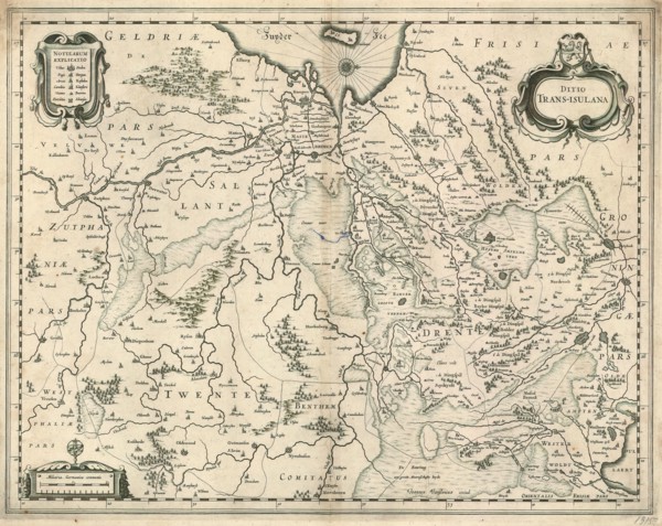 Map, Ditio Trans-Isulana, Johannes Janssonius (1588-1664), Copperplate print
