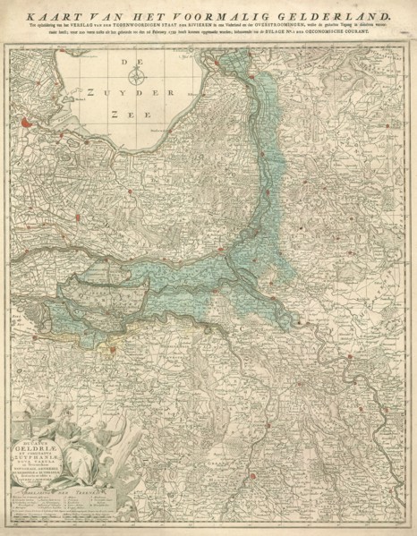 Map, Ducatus Geldriae et comitatus Zutphaniae nova tabula in tetrarchias Noviomagi, Arnhemii,