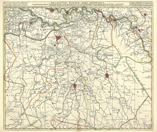 Map, Brabantiae Batavae pars orientalis, comprehendens tetrarchiam sive majoratum Sylvaeducensem in