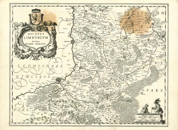 Map, Dvcatvs Limbvrgvm, Aegidius Martini, Copperplate print