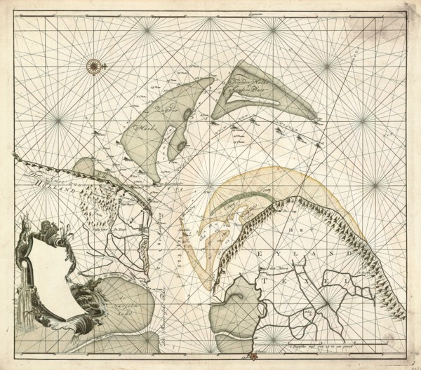 Map, pas-kaart van Texel en den Horst, Copperplate print