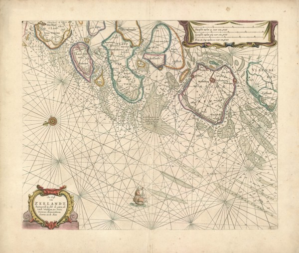 Map, De cust van Zeelandt, begrypende in sich de gaten, als vande Wielingen, ter Veere, Ziericzee,