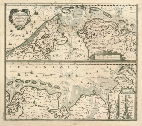 Map, Nieuwe caerte waerinne vertoont wordt de gantsche vaert van Amsterdam over de Watten tot de