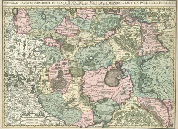 Map, Nouvelle carte geographique du grand Royaume de Moscovie representant la partie Meridionale &c