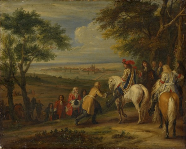 Transfer of the Lorraine town of Marsal to Louis XIV, oil on canvas, 65 x 80.5 cm, not marked, Adam