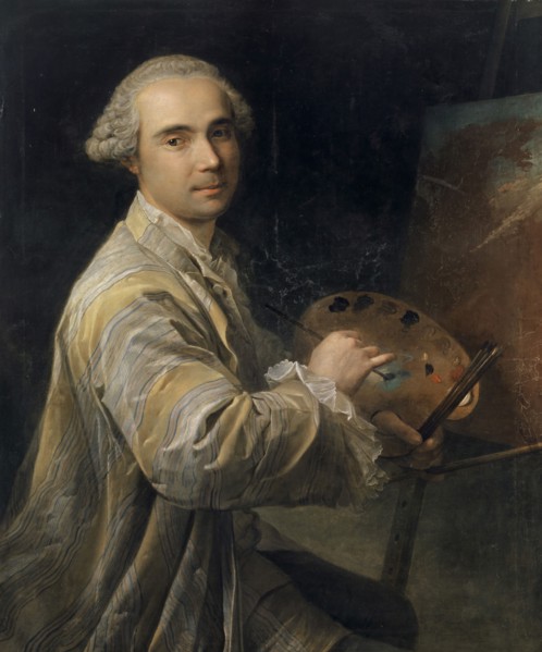 Self-portrait, 1760, oil on canvas, 98.3 x 82.4 cm, signed and dated lower right on the left leg of
