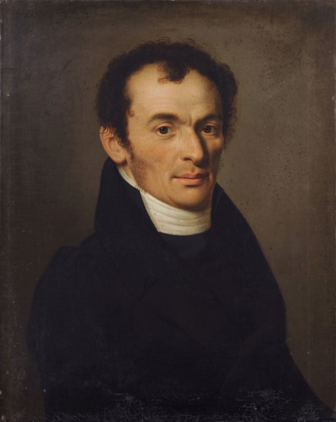 Portrait of an Unknown, 1812, oil on canvas, 60 x 48 cm, signed and dated on the back of the