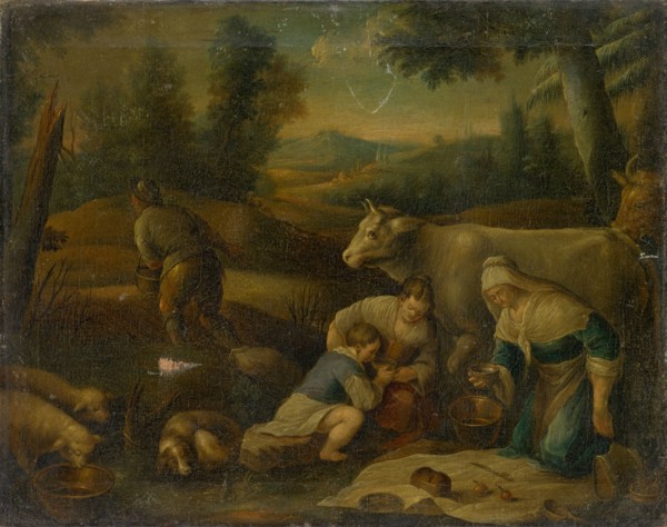 Sowing and snack in the field: Seasons image for fall or month image for October, beginning of the