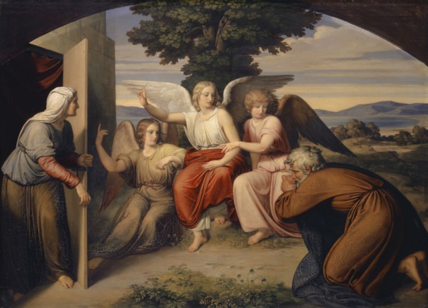 The Angels of Abraham, c. 1830/1832, oil on canvas, 97.5 x 135 cm, unmarked, Bernhard von Neher,