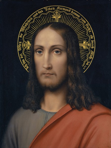 Christuskopf, 1834, oil on board on wood, 52.1 x 40.1 cm, not marked, Joseph Schlotthauer, München