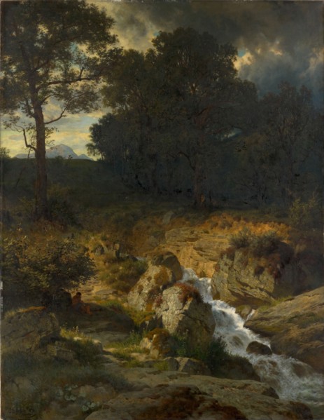 Ramsau bei Berchtesgaden, 1879, oil on canvas, 127 x 98 cm, signed and dated lower left: J. G.