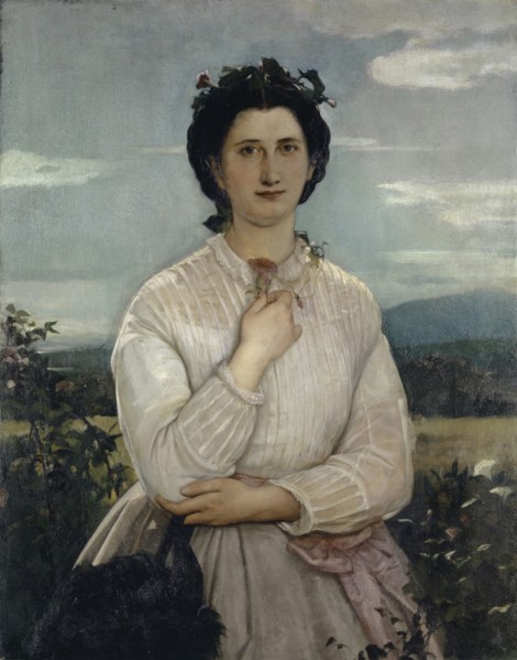 Portrait of Marie Elisabeth Brüstlein, later wife of the artist, 1866, oil on canvas, 100.5 x 78.5