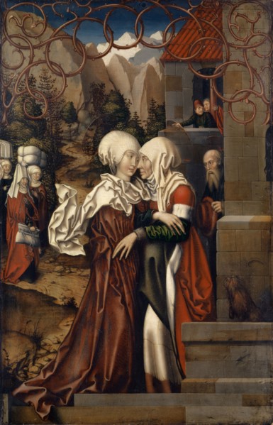 The Visitation, 1512, tempera on paneled softwood, 87 x 56 cm, unmarked, Hans Fries, Freiburg i. Ü.