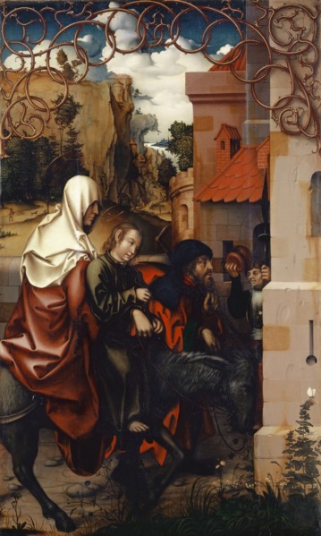The Return from Egypt, 1512, tempera on panel-laminated softwood, 107.5 x 65 cm, unmarked, Hans