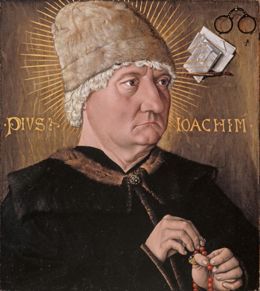 Portrait of an Older Man (Pius Joachim), c. 1475, mixed technique on basswood, 44 x 38.7 cm,