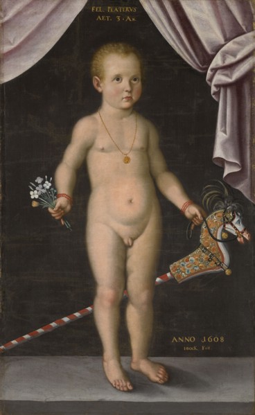Portrait of the three-year-old Felix Platter II., 1608, oil on canvas, 108.5 x 67 cm, inscribed