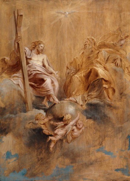 The Holy Trinity, c. 1616-1617, oil on oak wood, 64.3 x 46.3 cm, unmarked, Peter Paul Rubens,