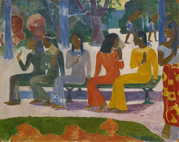 Ta matete (Le marché), 1892, oil on jute, 73.2 x 91.5 cm, signed and dated lower right: P Gauguin