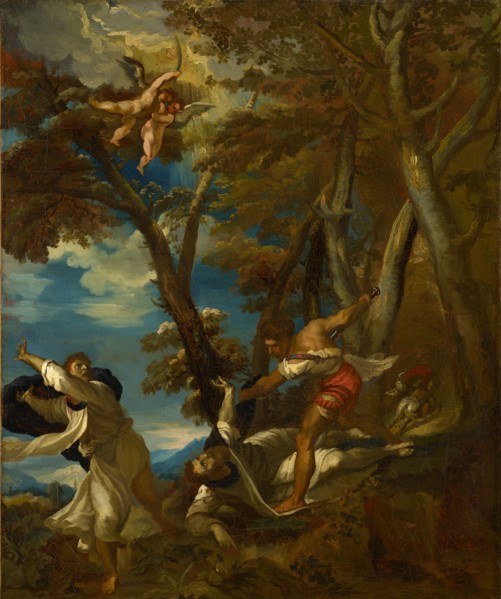 Le martyre de saint Pierre (d'après Titien), c. 1814, oil on canvas, 65.1 x 54.1 cm, unsigned,