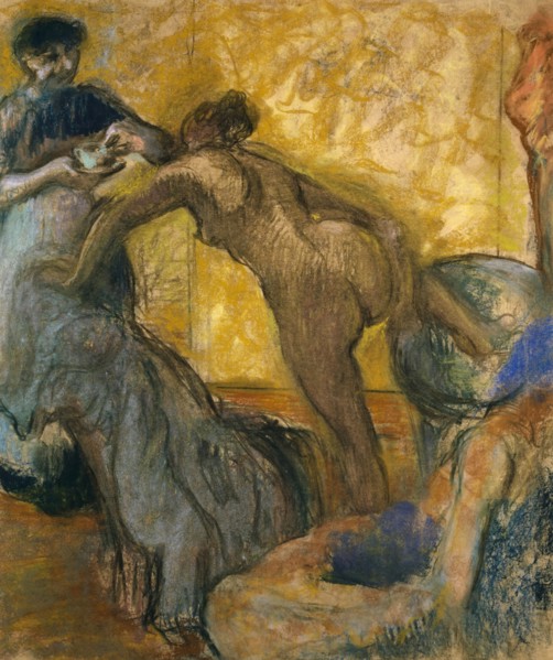 La tasse de chocolat, around 1900/1905, pastel on paper, 93 x 79 cm, unmarked, Edgar Degas, Paris