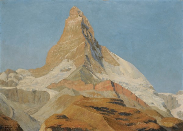 Le Cervin, 1933, oil on board, 49 x 68 cm, signed and dated lower left: RÉGNAULT SARASIN, 1933,