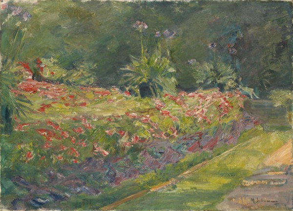 The Garden at the Wannsee in Berlin, 1928, oil on canvas, 54.5 x 75 cm, signed lower right: M