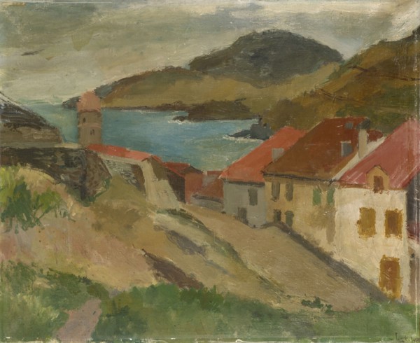 View from Fort Miradou near Collioure, 1932, oil on canvas, 60 x 73.5 cm, signed lower right: W.K.,