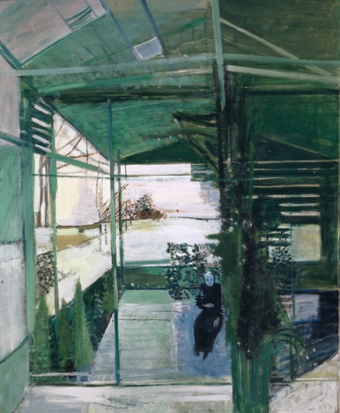Old Woman in the Greenhouse, 1936, oil on canvas, 100 x 82 cm, signed and dated lower right: W.K.,