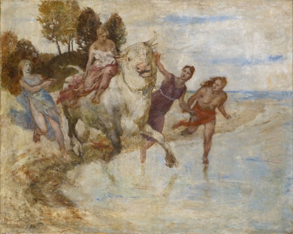 The Rape of Europa, tempera on canvas, 80 x 100 cm, not marked, Albert Welti, Zürich 1862–1912 Bern