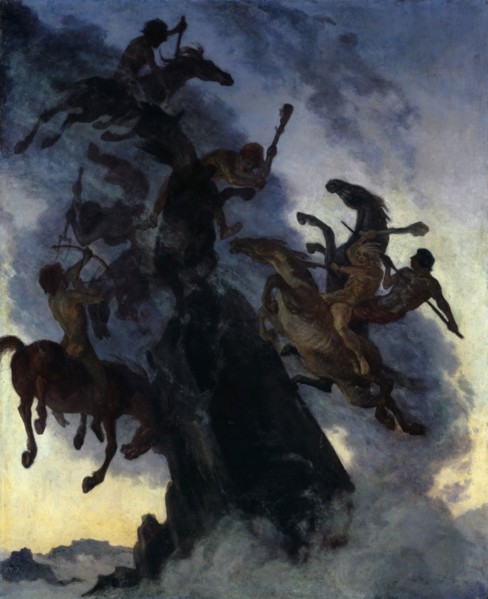 Nebelreiter, 1896, oil tempera on canvas, 73 x 59.5 cm, monogrammed lower left: AW, Albert Welti,