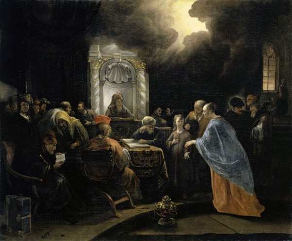 The twelve-year-old Jesus in the Temple, around 1659/60, oil on canvas, 84.5 x 101 cm, monogrammed