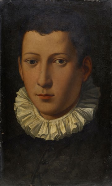 Portrait of a young man, oil on copper, 39.5 x 23 cm, unsigned, Alessandro Allori, (zugeschrieben /