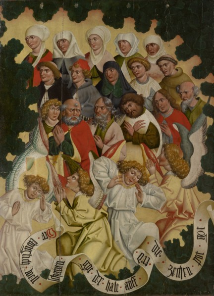 Angels and Saints recommend the Ten Commandments (outside), blue and gray areas as background for