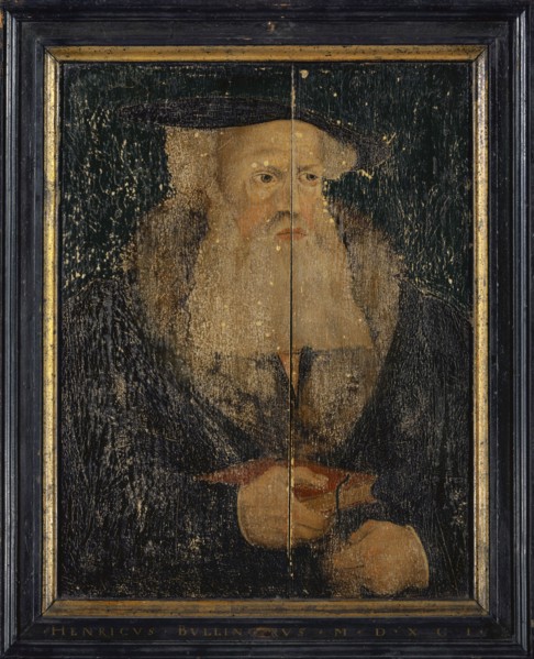 Portrait of the Zurich reformer Heinrich Bullinger, 1591, oil on panel, 61 x 47.5 cm, inscribed and