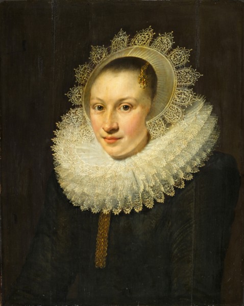 Portrait of a young woman, oil on oak, 62 x 49.5 cm, unsigned, Michiel Jansz. van Mierevelt, Delft