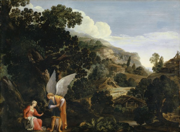 The Annunciation of Samson's Birth to the Woman of Manoah, c. 1610, oil on copper, 40.9 x 55.3 cm,