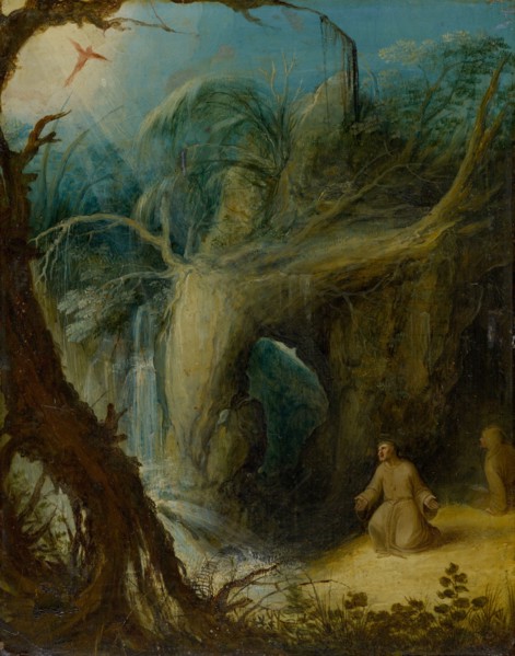 The stigmatization of St., Francis, around 1600, oil on copper, 23.5 x 18.5 cm, unsigned, Paul
