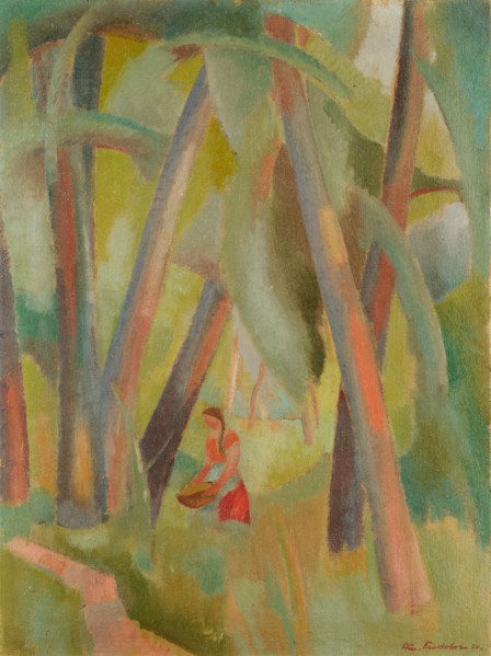 Riverside (Motive an der Birs, Rüti-Hard), 1920, oil on canvas, 74 x 55 cm, signed and dated lower