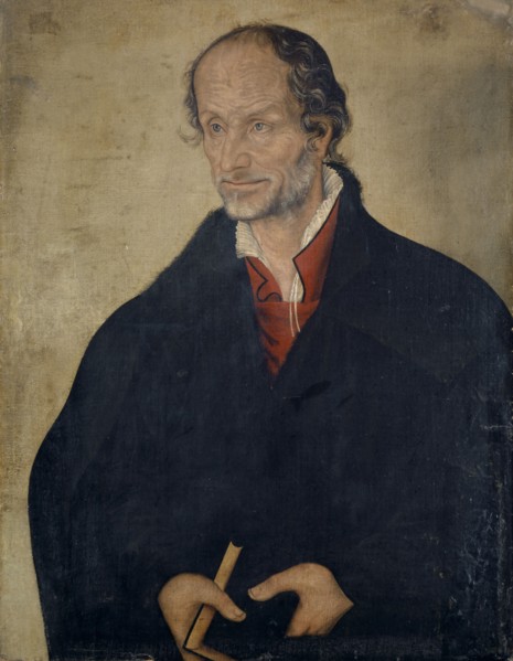 Portrait of Philipp Melanchthon, c. 1560-1580, oil on canvas, 72 x 55 cm, unsigned, Lucas Cranach d