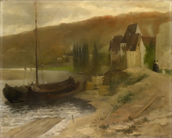 Mainlandschaft, 1872, oil on canvas, 61.5 x 76 cm, dated lower right: 1872., Fritz Schider,